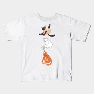 Funny sitting position of the cat Kids T-Shirt